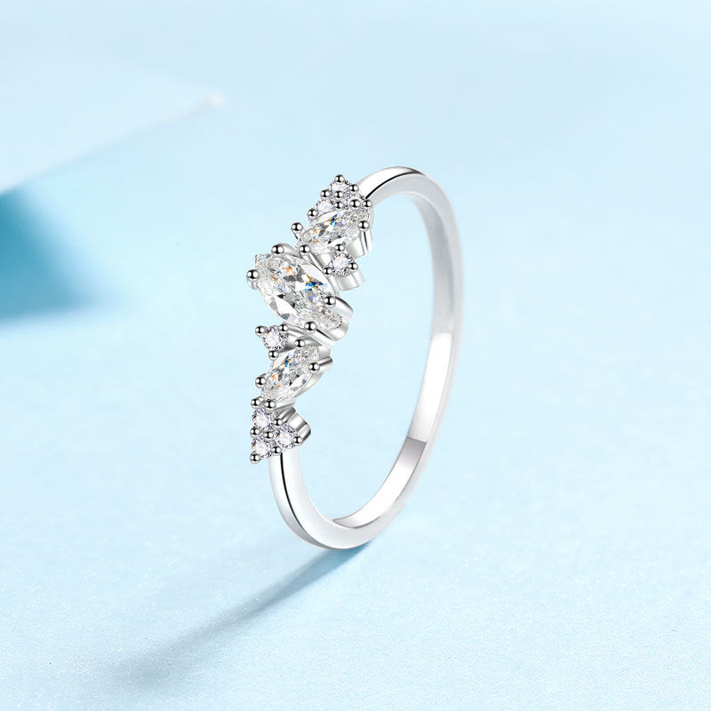 925 Sterling Silver Moissanite Ring