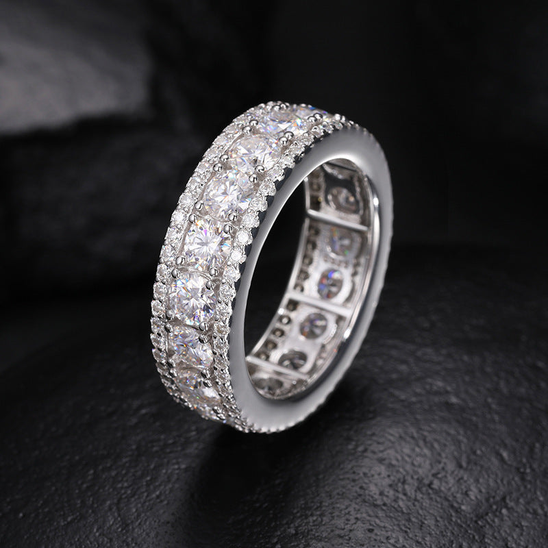 VVS1 925 Sterling Silver Moissanite Ring