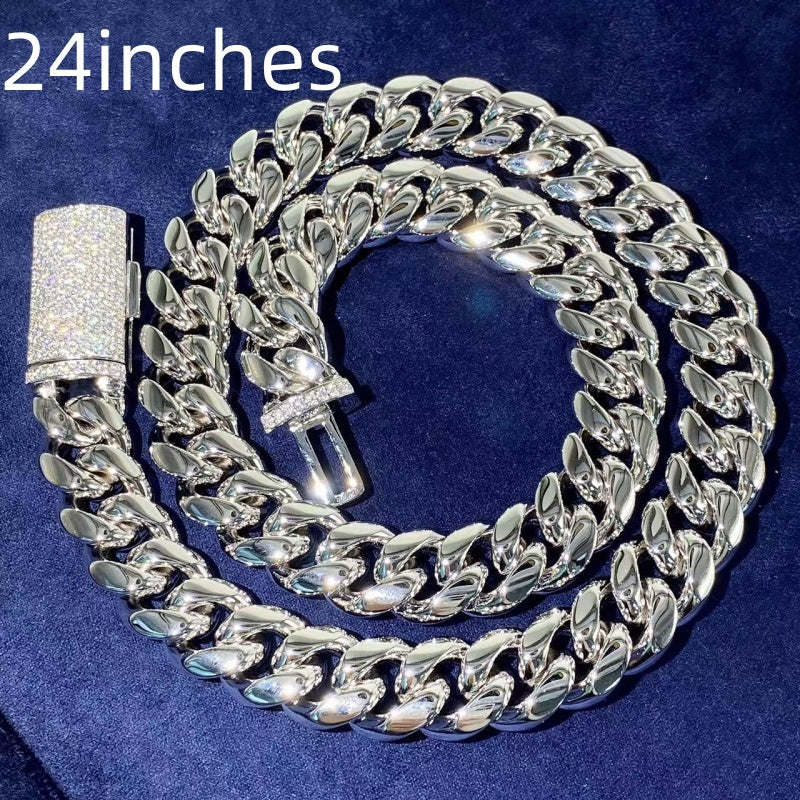 VVS1 Moissanite Buckle Cuban Link Chain