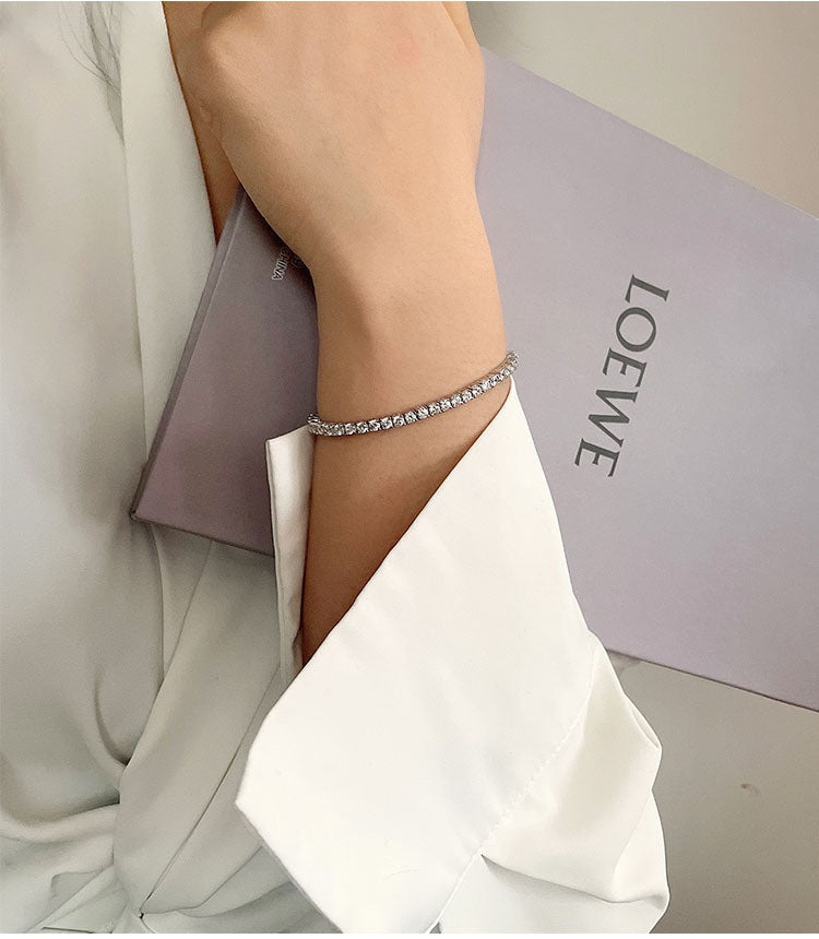 VVS1 Moissanite Tennis Bracelet 925 Sterling Silver