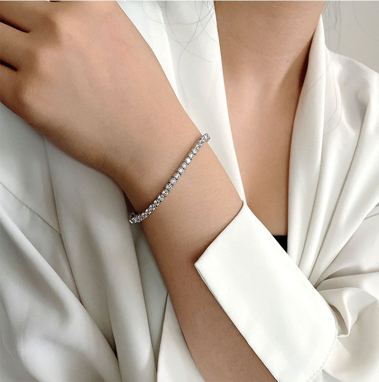 VVS1 Moissanite Tennis Bracelet 925 Sterling Silver