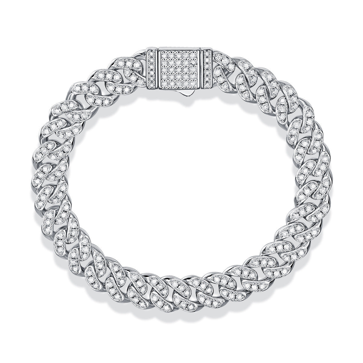 VVS1 Moissanite 925 Silver Cuban Link Bracelet