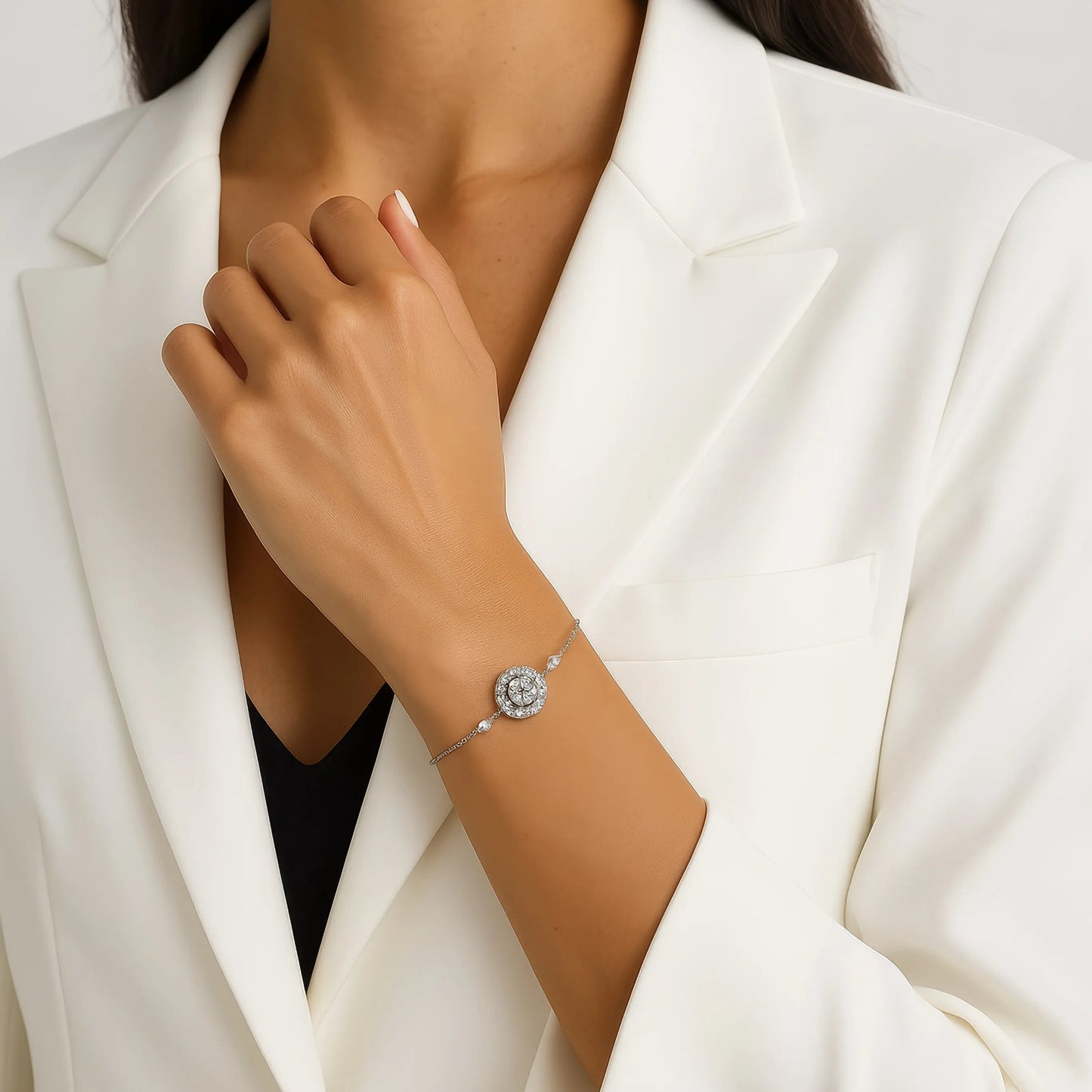 925 Sterling Silver Montnets Moissanite Bracelet