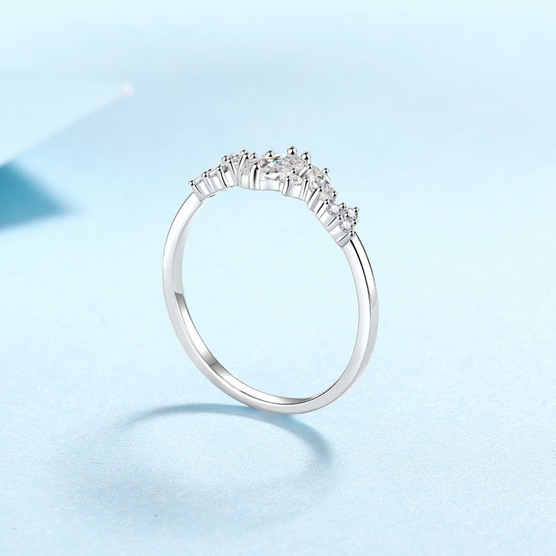 925 Sterling Silver Moissanite Ring