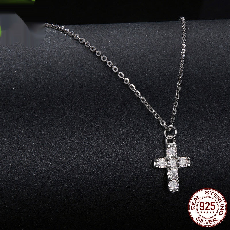 s925 Cross Moissanite Necklace