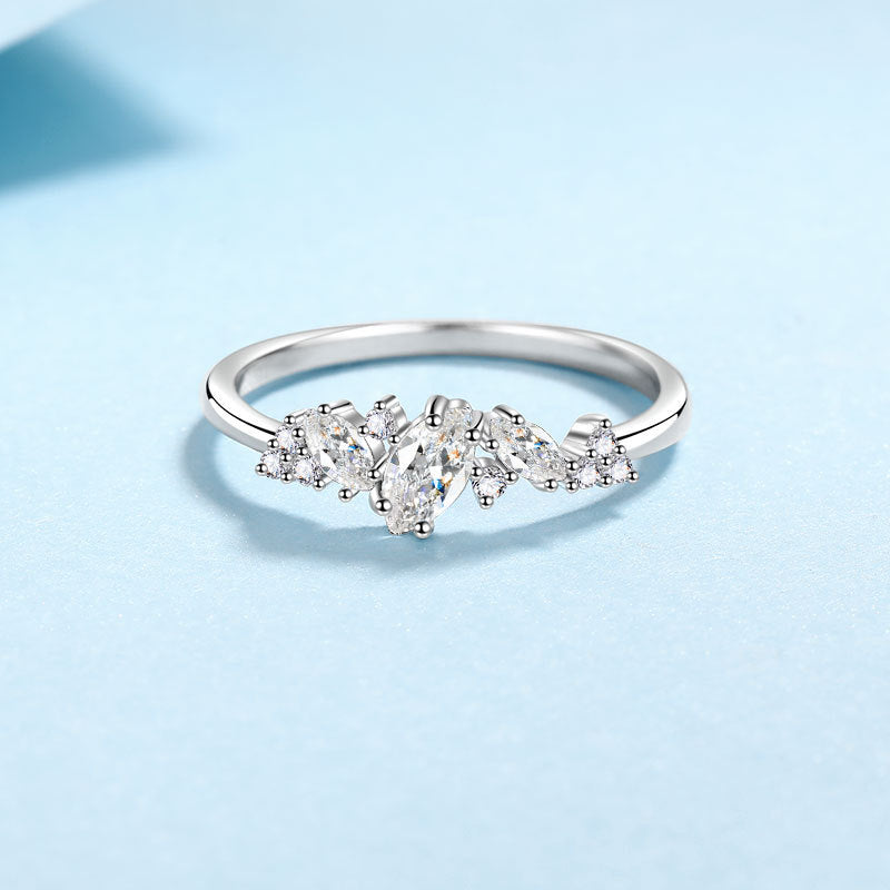 925 Sterling Silver Moissanite Ring