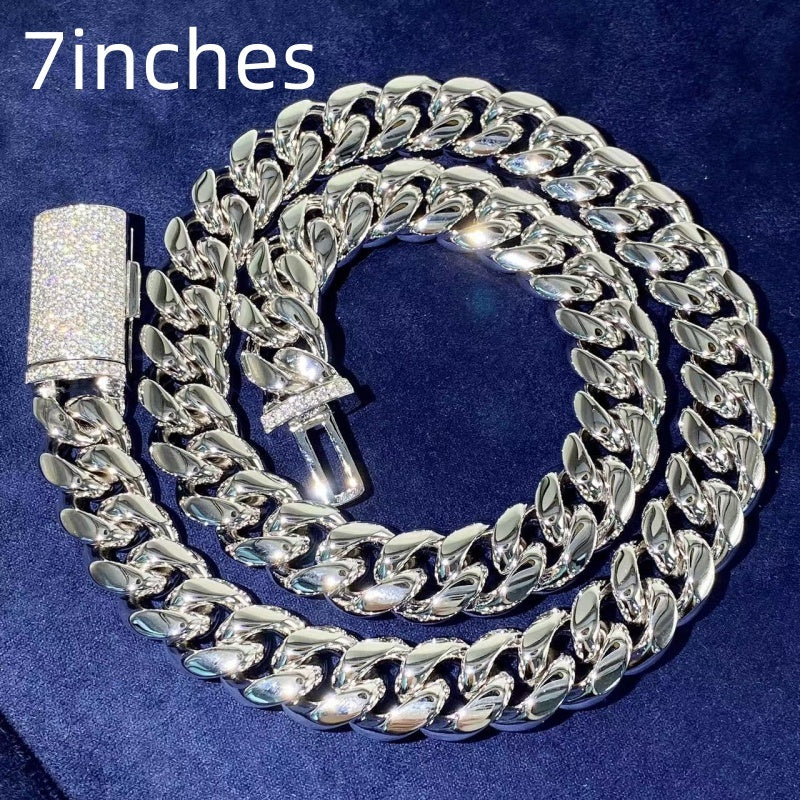 VVS1 Moissanite Buckle Cuban Link Chain