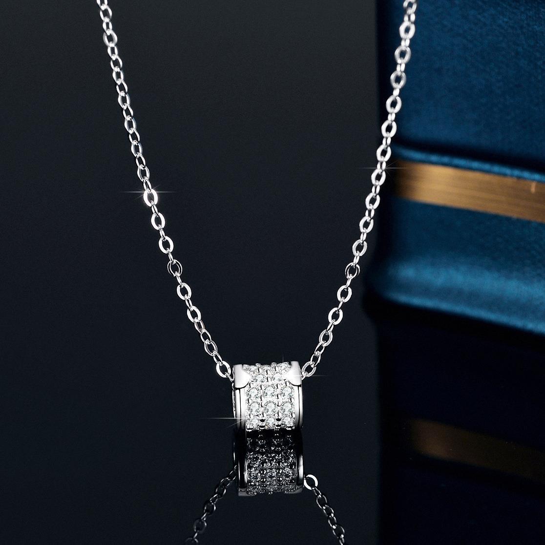 925 Silver MoissaniteO-Ring Necklace