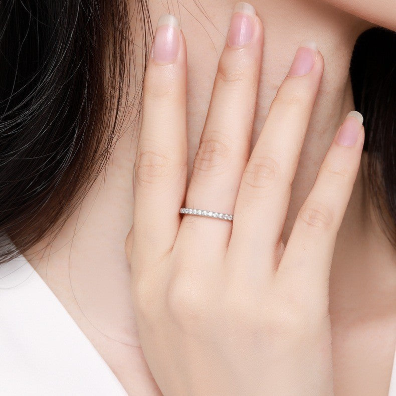 925 Silver Starry Moissanite Ring