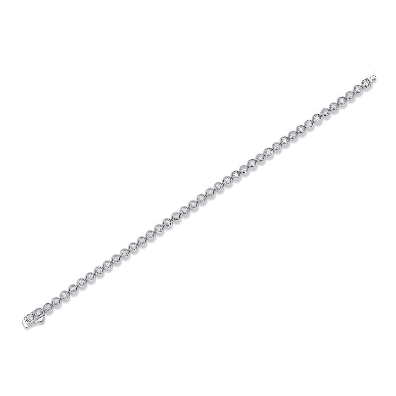 VVS1 Moissanite Galaxy Dream Bezel Bracelet set in 925 Sterling Silver