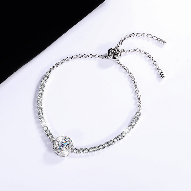925 Silver Moissanite Galaxy Bracelet
