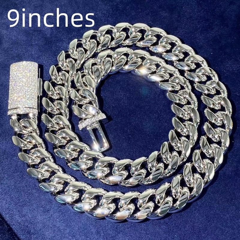 VVS1 Moissanite Buckle Cuban Link Chain