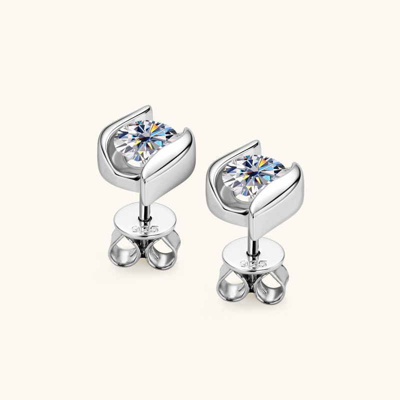 925 Silver High-grade Moissanite Stud Earrings