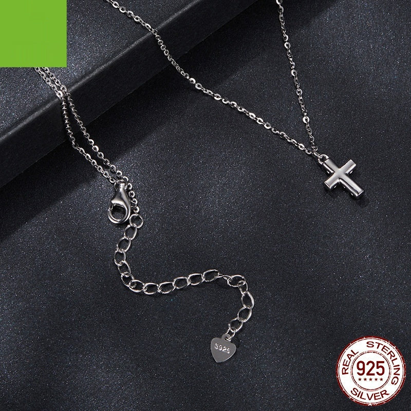 s925 Cross Moissanite Necklace