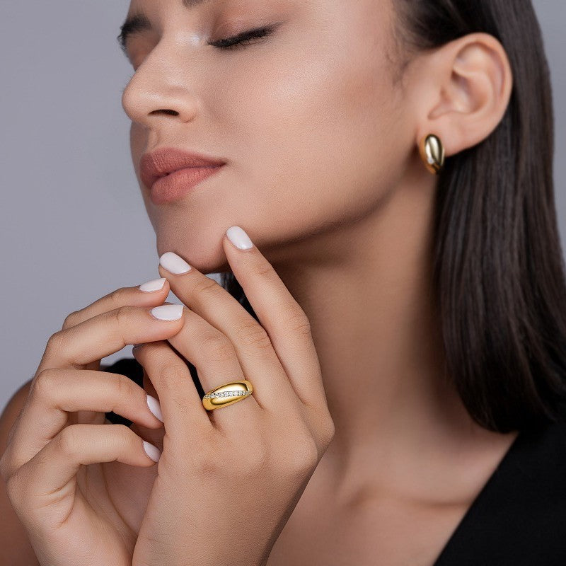 18k Gold Vermeil 925 Silver Moissanite Ring