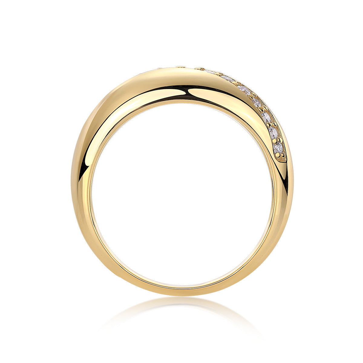 18k Gold Vermeil 925 Silver Moissanite Ring