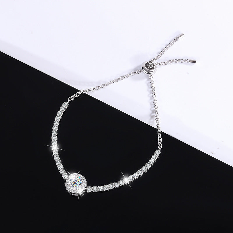 925 Silver Moissanite Galaxy Bracelet