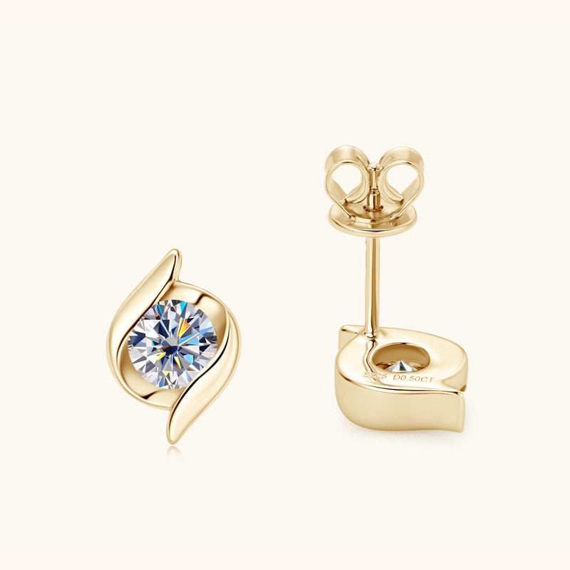 925 Silver High-grade Moissanite Stud Earrings