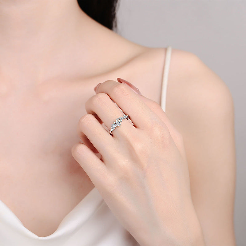 925 Sterling Silver Moissanite Ring