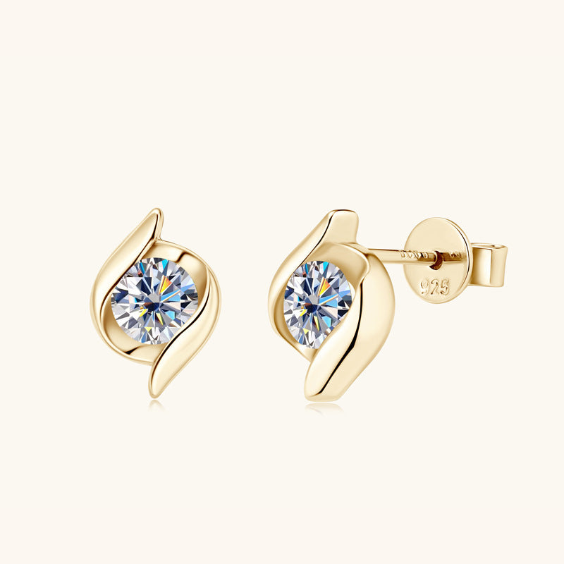 925 Silver High-grade Moissanite Stud Earrings