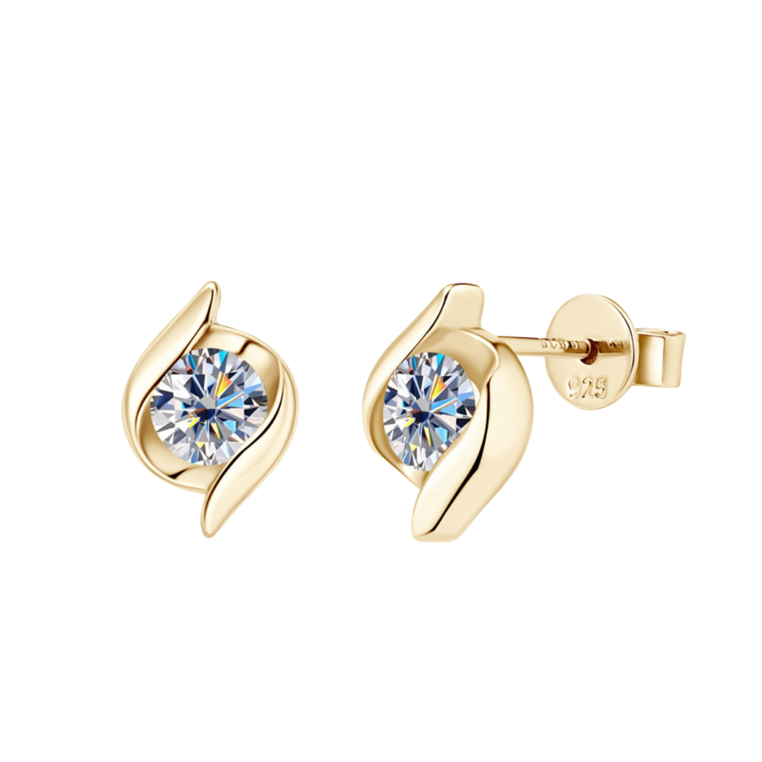 925 Silver VVS1 Moissanite Stud Earrings