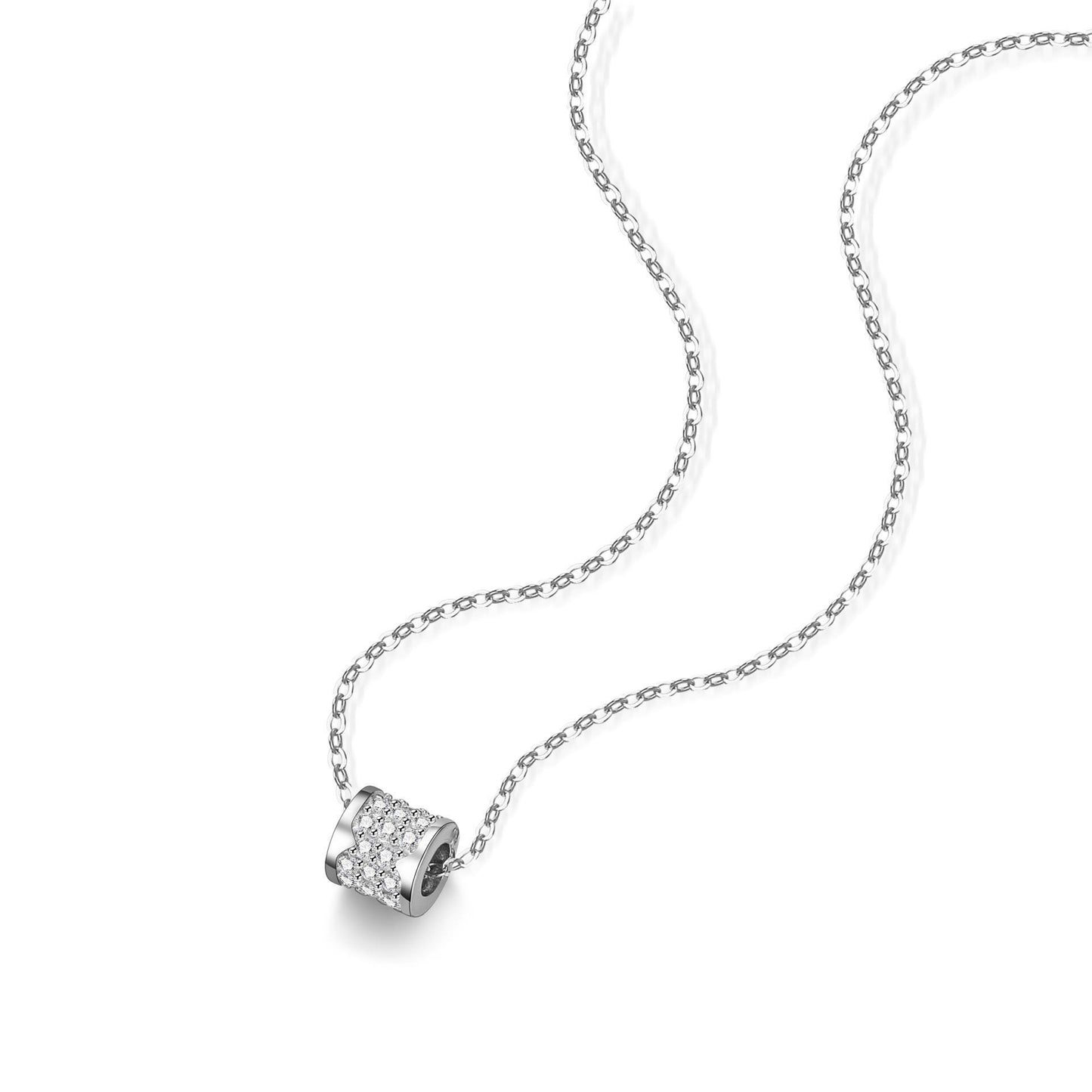 925 Silver MoissaniteO-Ring Necklace