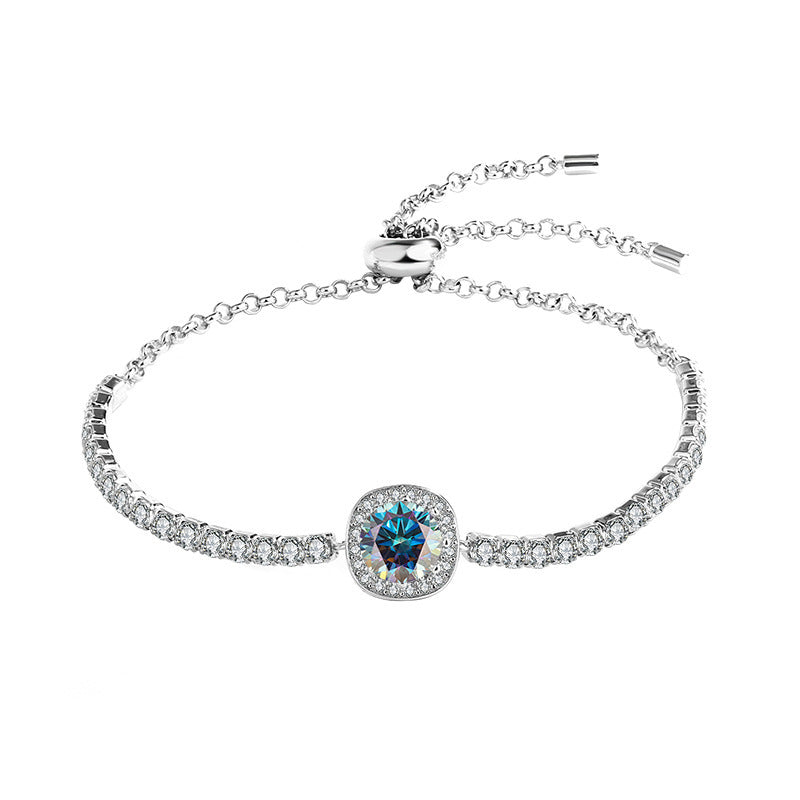 925 Silver Moissanite Galaxy Bracelet