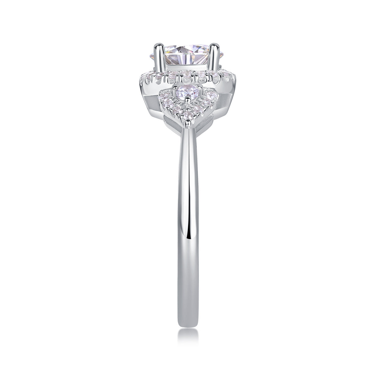 1.5 Carat Round-Cut VVS1 Moissanite Engagement Ring – 925 Silver