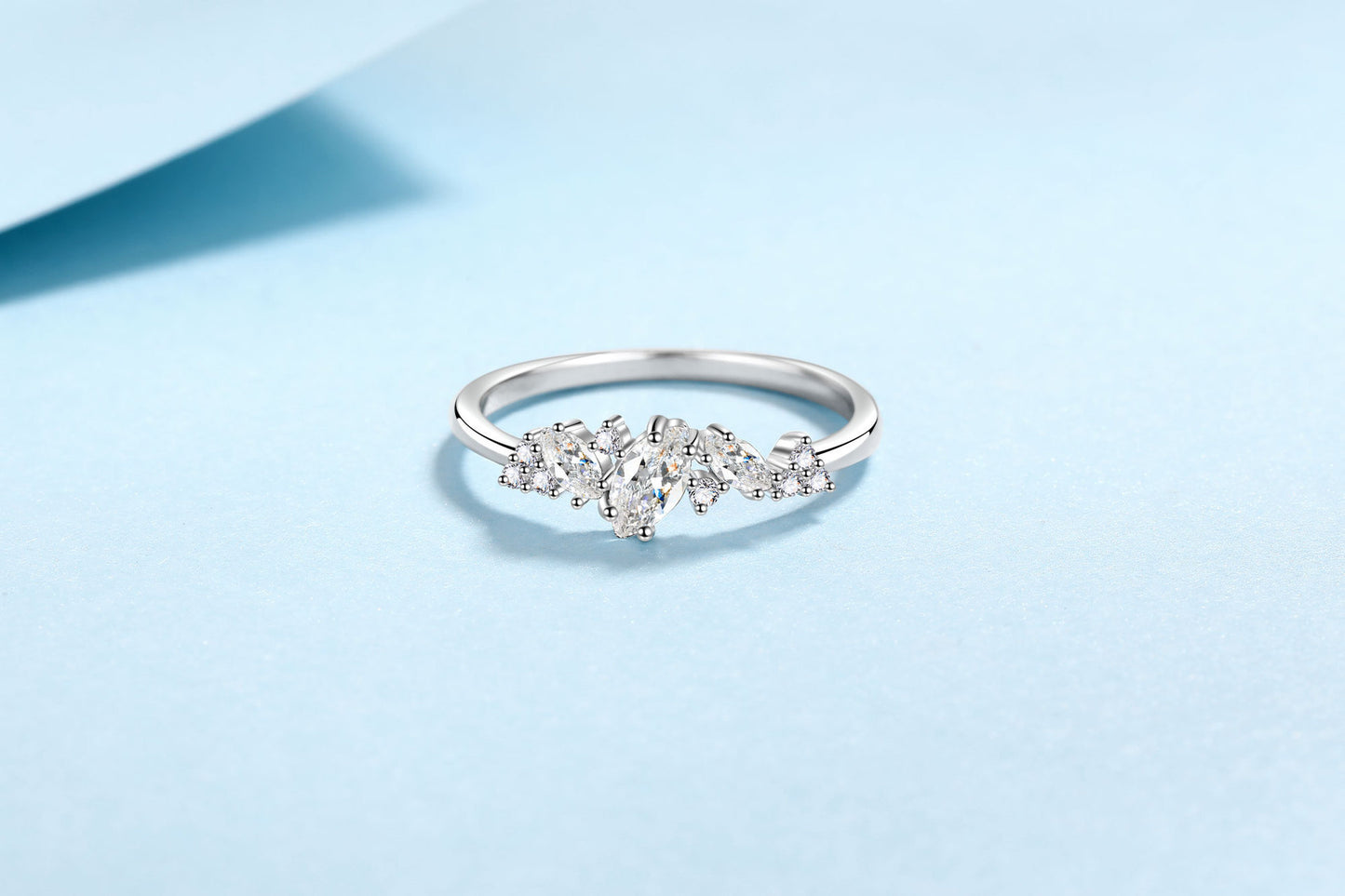 925 Sterling Silver Moissanite Ring