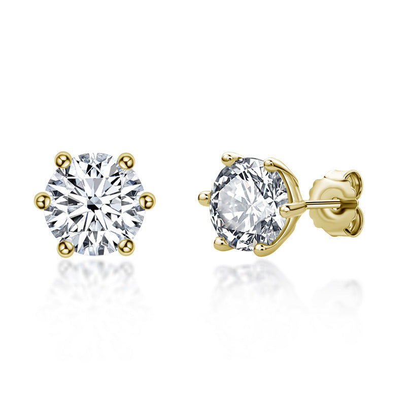 s925 Moissanite Stud  Earrings
