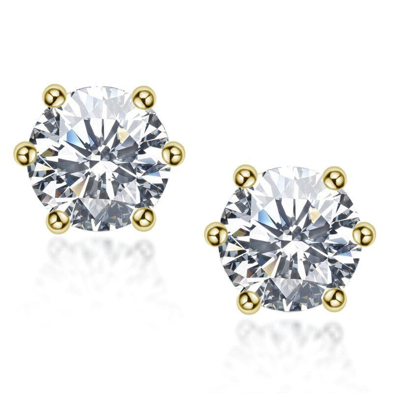 s925 Moissanite Stud  Earrings