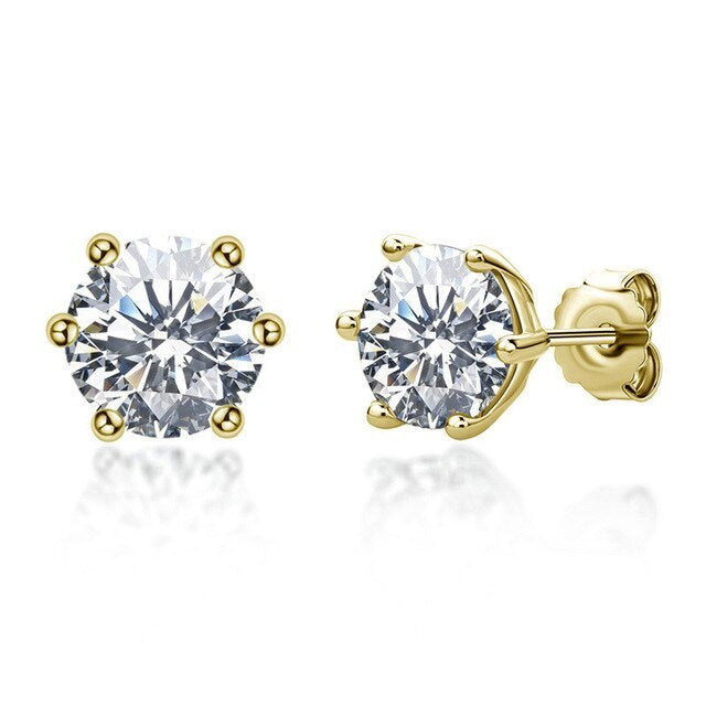 s925 Moissanite Stud  Earrings