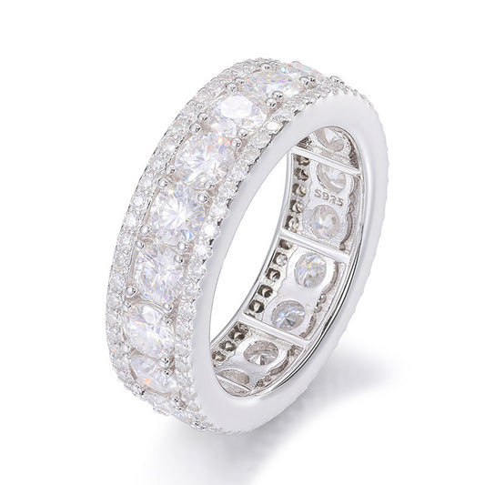 VVS1 925 Sterling Silver Moissanite Ring
