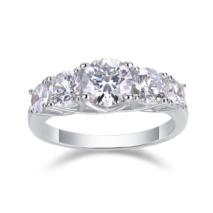 1 Carat VVS1 Moissanite Fashion Ring in 925 Silver