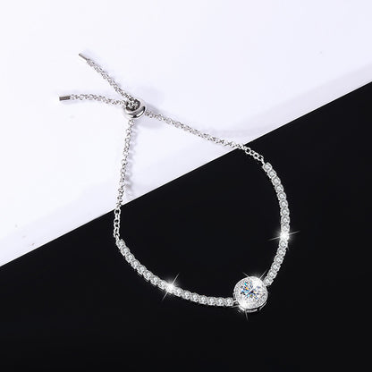 925 Silver Moissanite Galaxy Bracelet