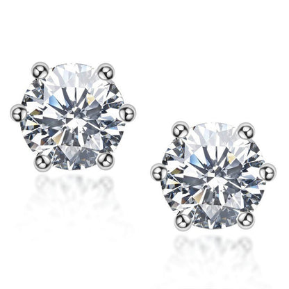 s925 Moissanite Stud  Earrings