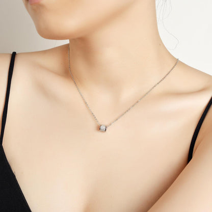 925 Silver MoissaniteO-Ring Necklace