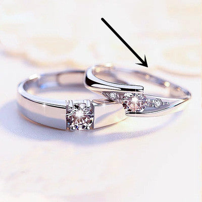 925 Sterling Silver Moissanite Couple Wedding Ring For Men And Women