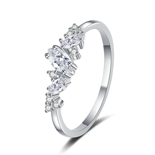 925 Sterling Silver Moissanite Ring