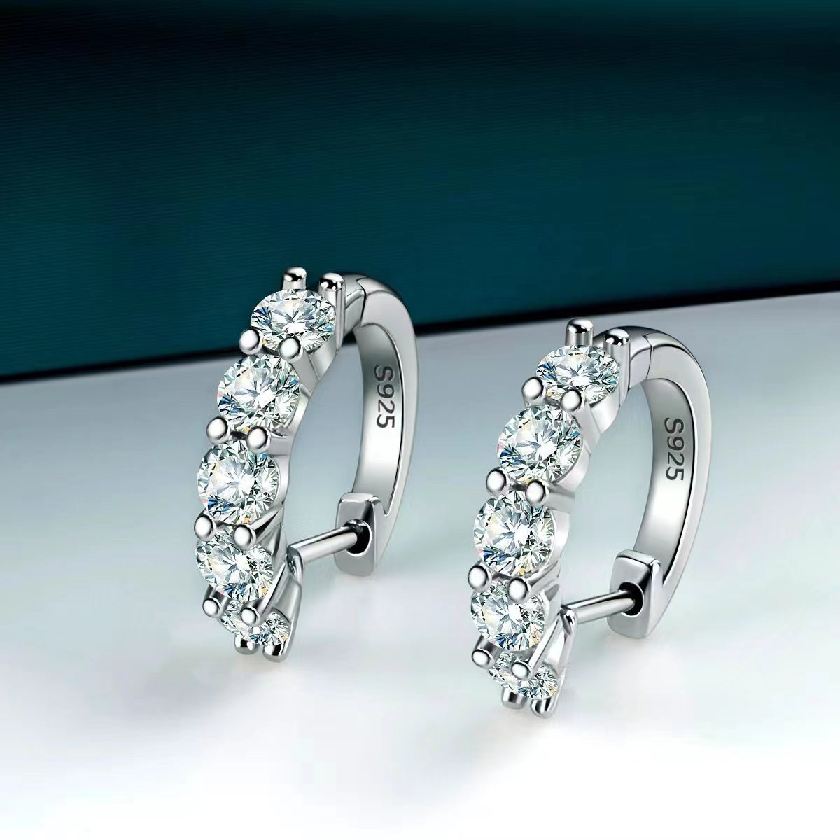 s925 Moissanite D Earrings