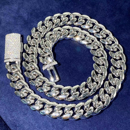 VVS1 Moissanite Buckle Cuban Link Chain