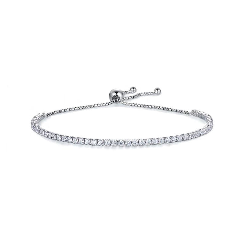 925 Sterling Silver Moissanite Tennis Bracelet