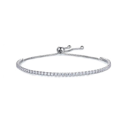 925 Sterling Silver Moissanite Tennis Bracelet