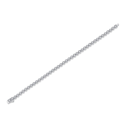 VVS1 Moissanite Galaxy Dream Bezel Bracelet set in 925 Sterling Silver
