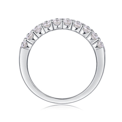 VVS1 Moissanite Statement Band in 925 Sterling Silver