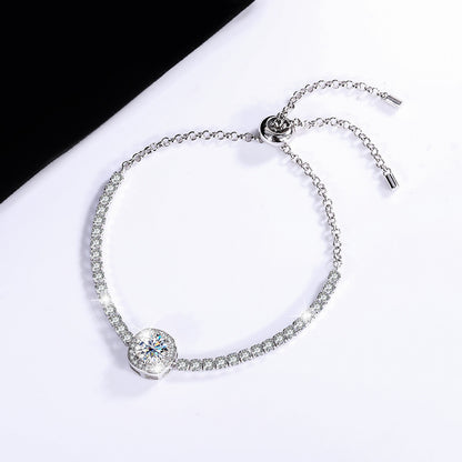 925 Silver Moissanite Galaxy Bracelet