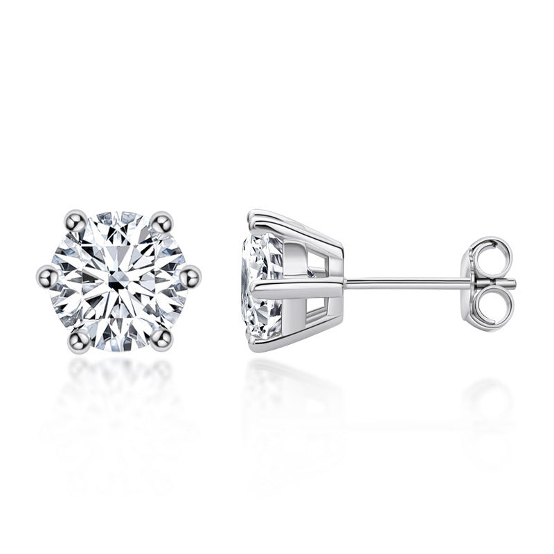 s925 Moissanite Stud  Earrings
