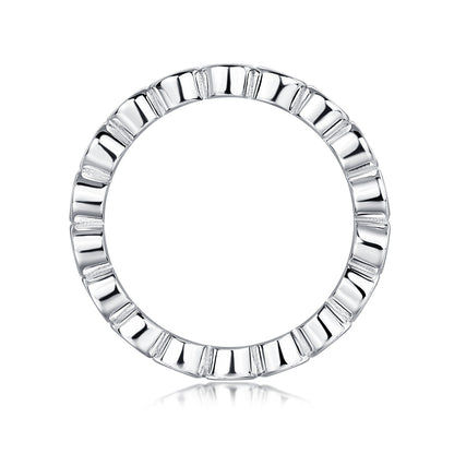 VVS1 Moissanite Band Ring in 925 Sterling Silver