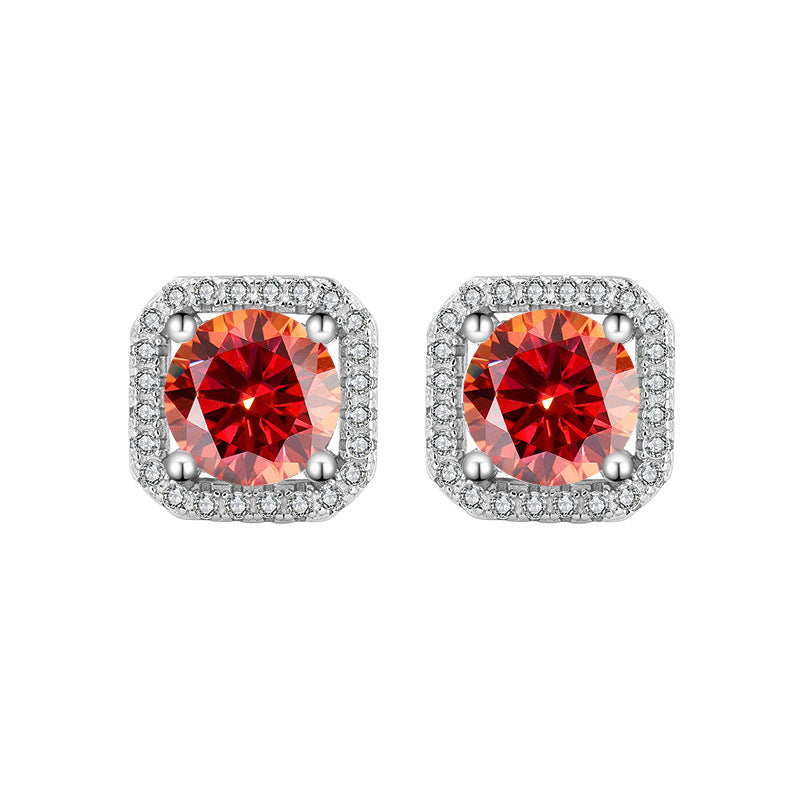 VVS1 925 Sterling Silver Moissanite Ear Studs