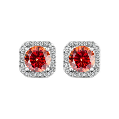VVS1 925 Sterling Silver Moissanite Ear Studs